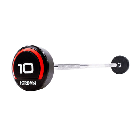 JORDAN Fixed Barbells - Straight Bar Urethane (Red)