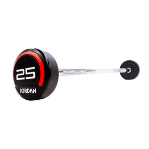 JORDAN Fixed Barbells - Straight Bar Urethane (Red) - Pro Gym Essentials