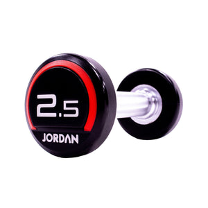 JORDAN Urethane Dumbbells - Up to 75kg (Red) - Pro Gym Essentials