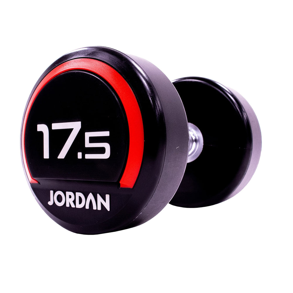 JORDAN Urethane Dumbbells - Up to 75kg (Red) - Pro Gym Essentials