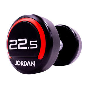 JORDAN Urethane Dumbbells - Up to 75kg (Red) - Pro Gym Essentials