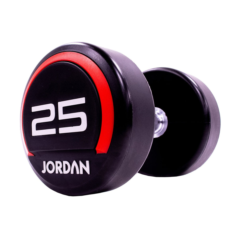 JORDAN Urethane Dumbbells - Up to 75kg (Red) - Pro Gym Essentials