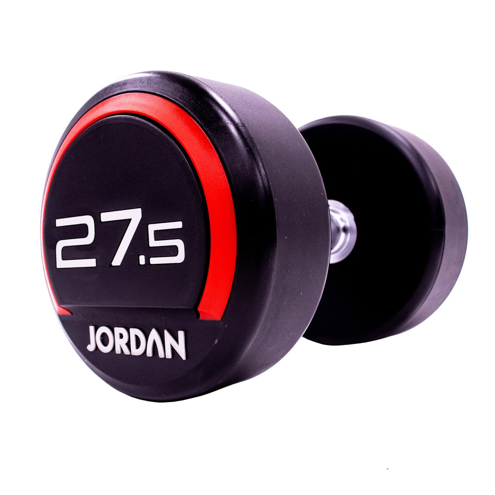 JORDAN Urethane Dumbbells - Up to 75kg (Red) - Pro Gym Essentials