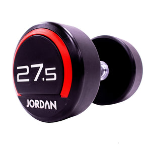 JORDAN Urethane Dumbbells - Up to 75kg (Red) - Pro Gym Essentials