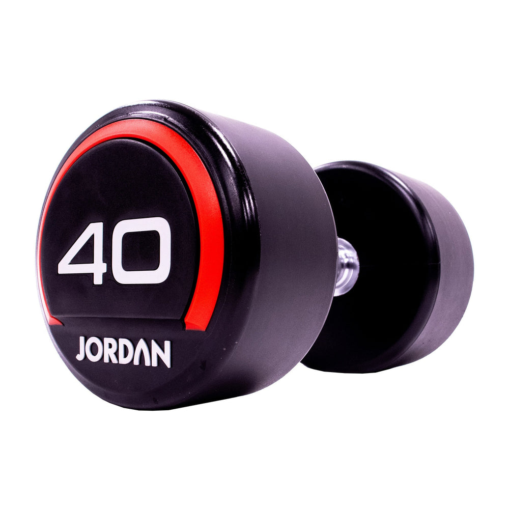 JORDAN Urethane Dumbbells - Up to 75kg (Red) - Pro Gym Essentials