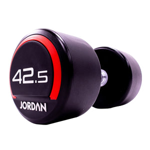 JORDAN Urethane Dumbbells - Up to 75kg (Red) - Pro Gym Essentials