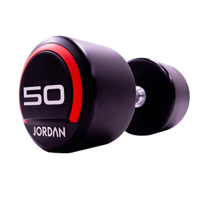JORDAN Urethane Dumbbells - Up to 75kg (Red) - Pro Gym Essentials