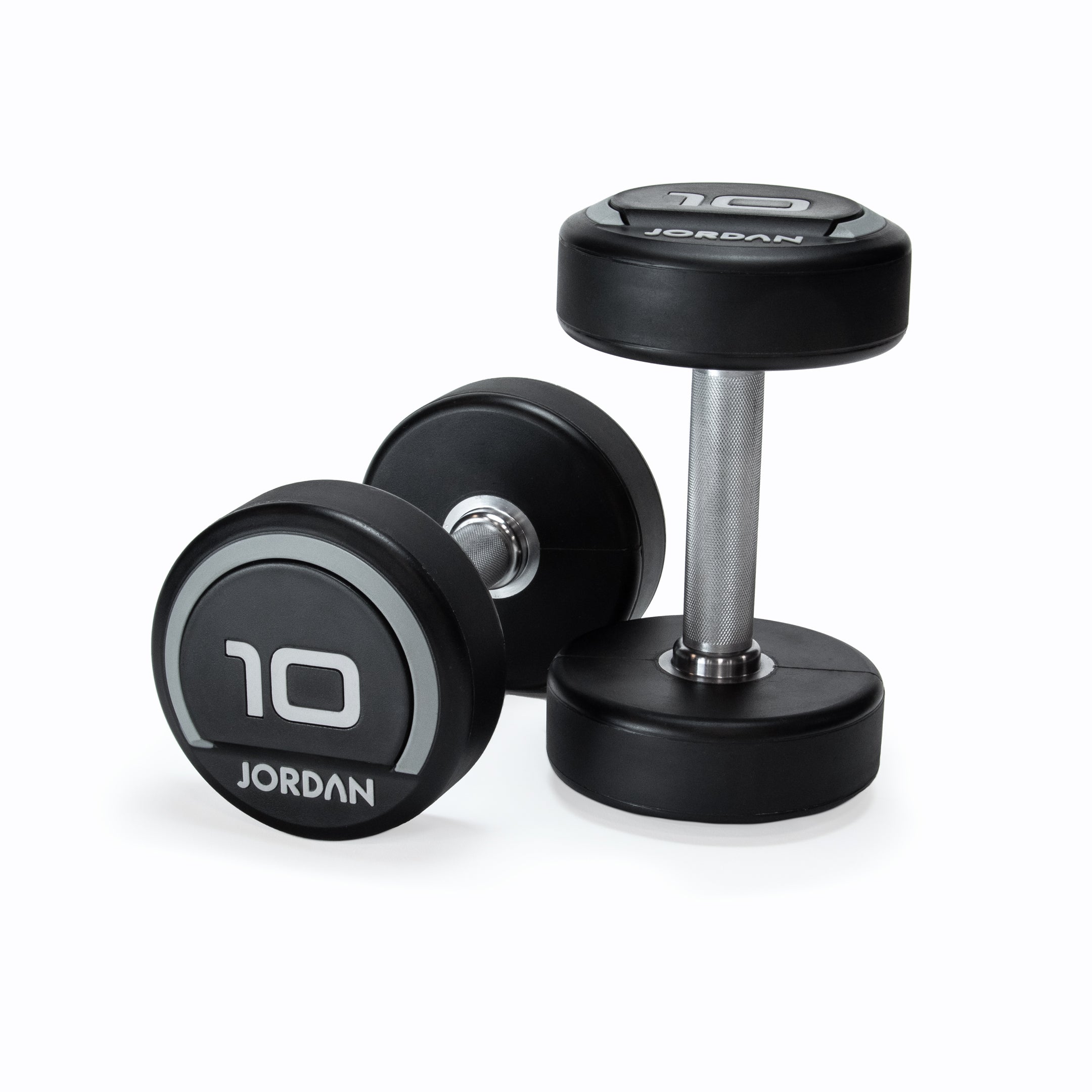 JORDAN Urethane Dumbbells - Up to 75kg (Grey) - Pro Gym Essentials
