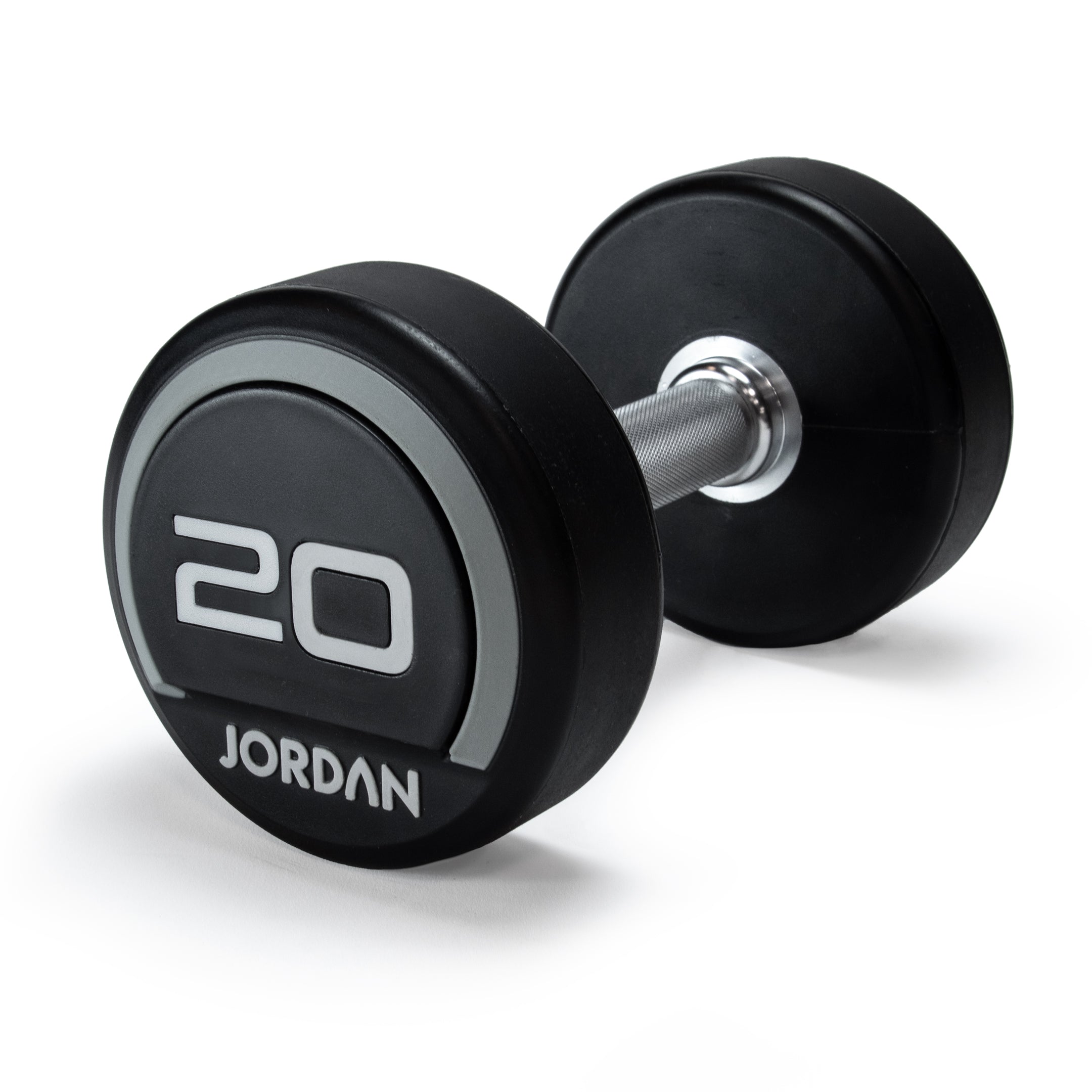 JORDAN Urethane Dumbbells - Up to 75kg (Grey) - Pro Gym Essentials