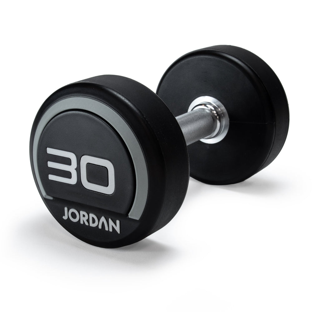 JORDAN Urethane Dumbbells - Up to 75kg (Grey) - Pro Gym Essentials