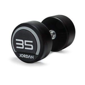 JORDAN Urethane Dumbbells - Up to 75kg (Grey) - Pro Gym Essentials