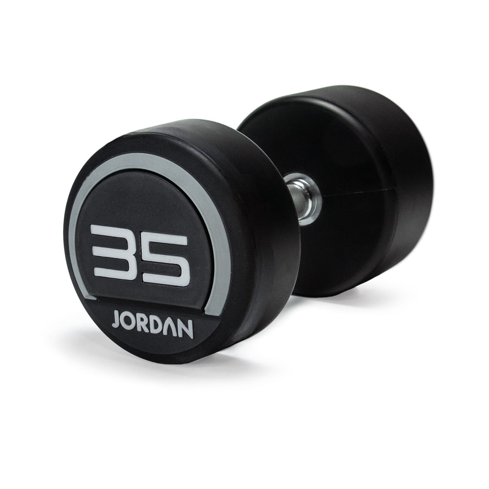 JORDAN Urethane Dumbbells - Up to 75kg (Grey) - Pro Gym Essentials