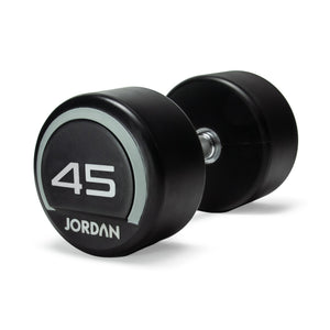 JORDAN Urethane Dumbbells - Up to 75kg (Grey) - Pro Gym Essentials