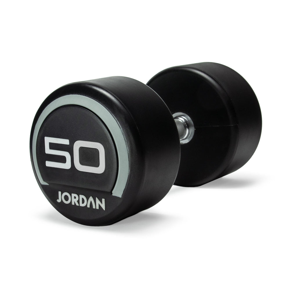 JORDAN Urethane Dumbbells - Up to 75kg (Grey) - Pro Gym Essentials