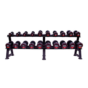 JORDAN 10 Pair, 2 Tier Dumbbell Rack (Oval Frame) with Saddles