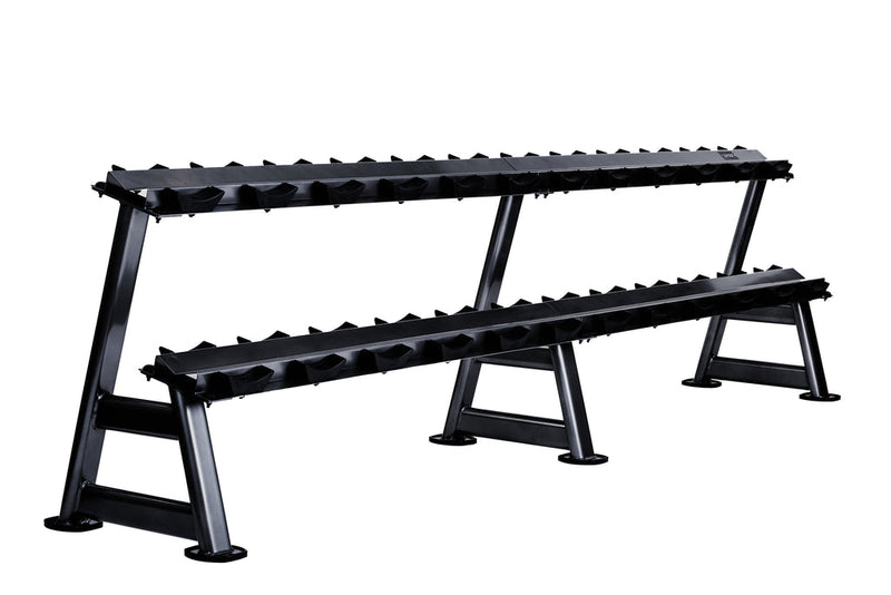 JORDAN 12 Pair, 2 Tier Dumbbell Rack (Oval Frame) with Saddles