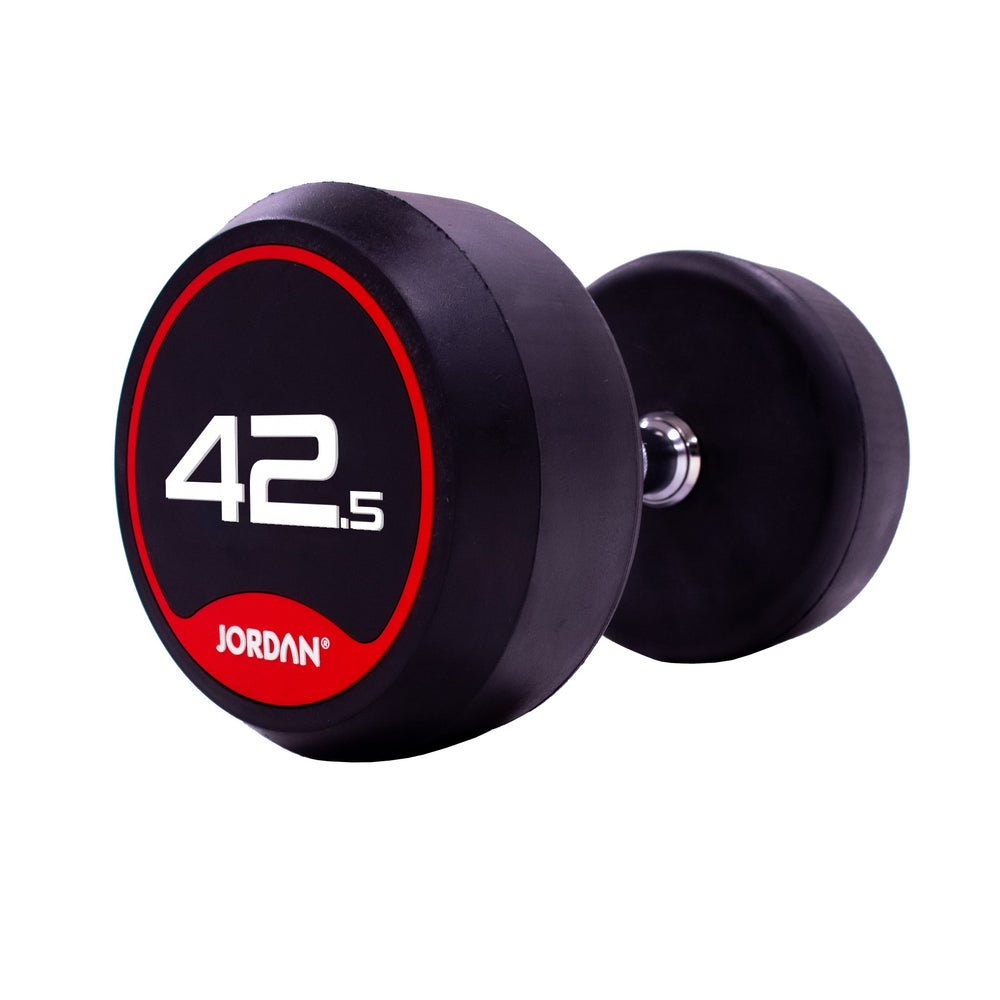 JORDAN Rubber Dumbbells - Up to 70kg (Red) - Pro Gym Essentials