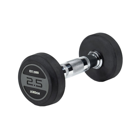 JORDAN Rubber Dumbbell Set - Grey