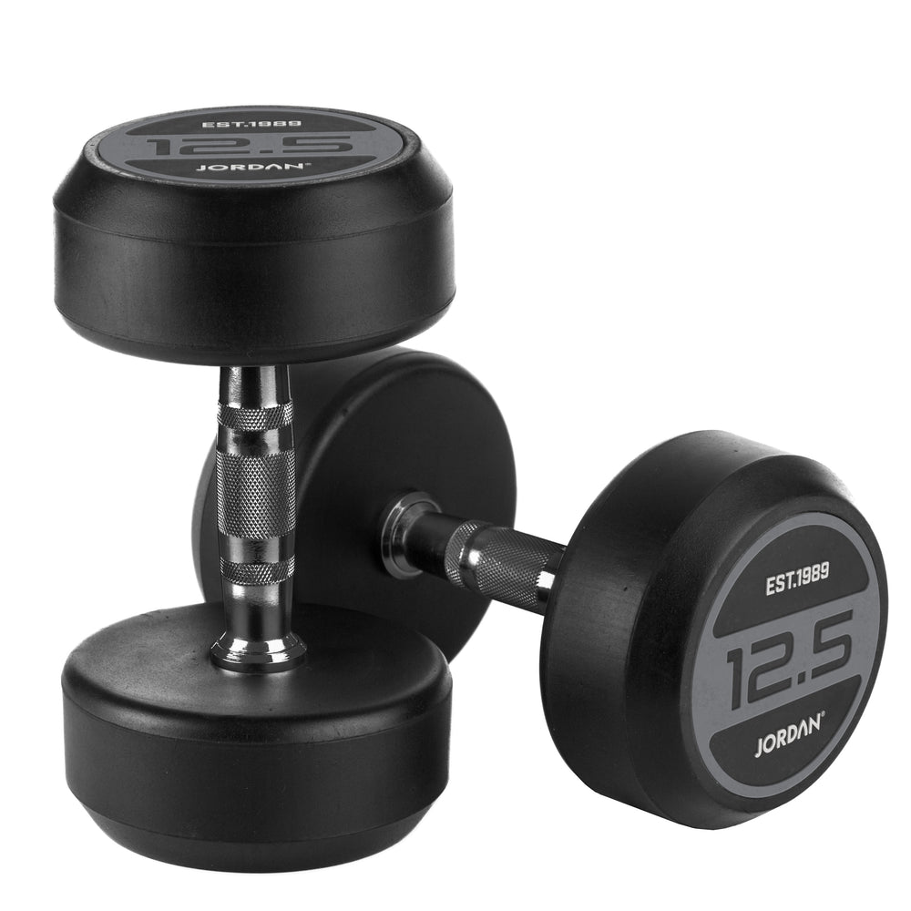 JORDAN Rubber Dumbbell Set - Grey