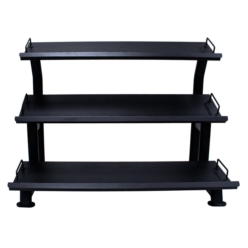 JORDAN 12 Pair, 3 Tier Hex Dumbbell Rack with Trays