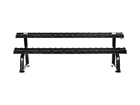 MYO Strength 10 Pair 2 Tier Dumbbell Rack with Stirrups