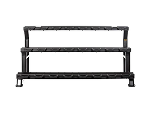 MYO Strength 12 Pair 3 Tier Dumbbell Rack with Stirrups - Pro Gym Essentials