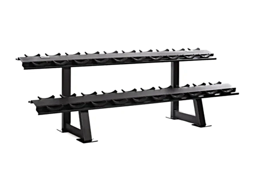 MYO Strength 10 Pair 2 Tier Premium Dumbbell Rack with Stirrups