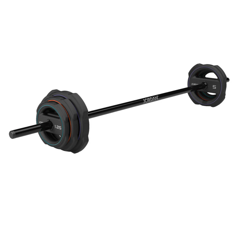 JORDAN Ignite Pump X Rubber Studio Barbell Sets with Rack