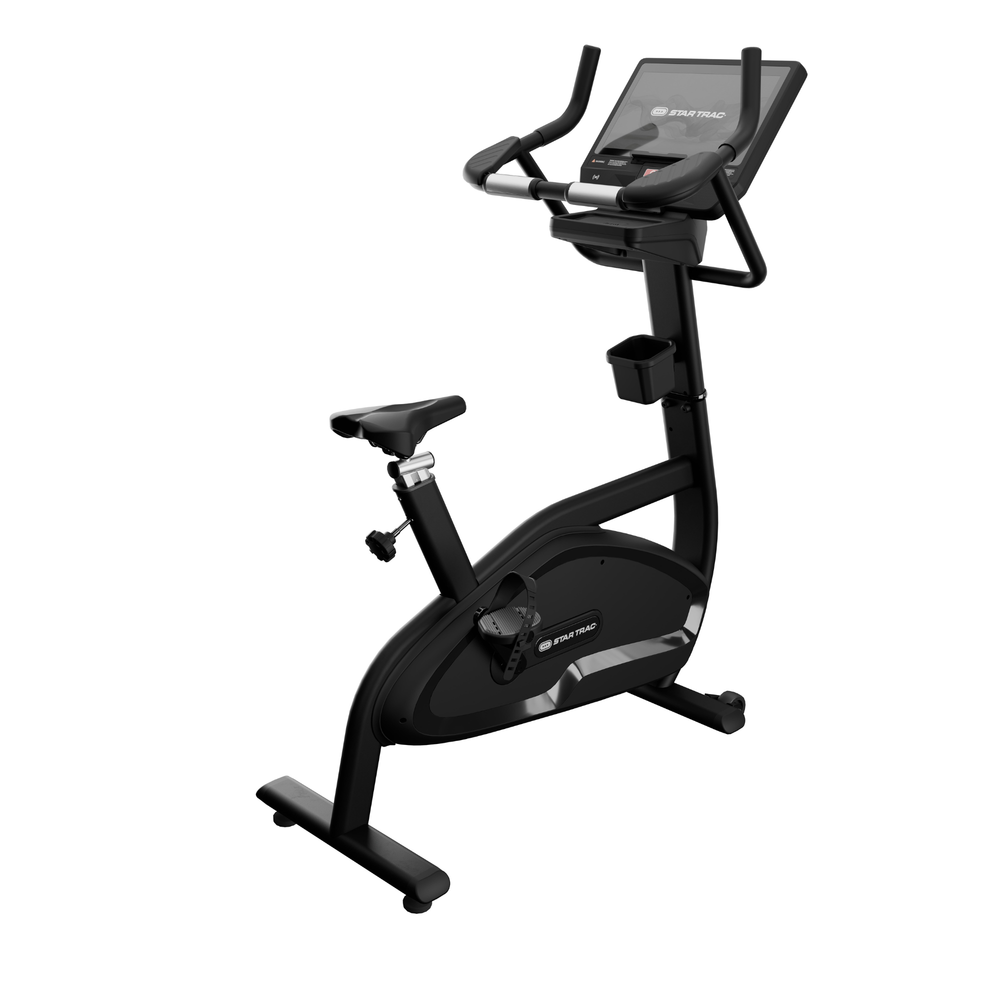 Star Trac 6UB Upright Bike - 16" Touchscreen right angle